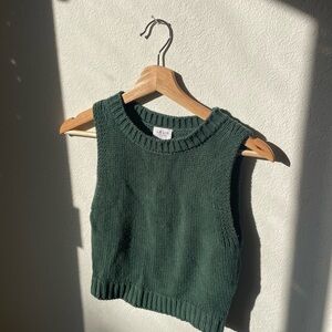 Le Lis Green Knit Sweater Vest